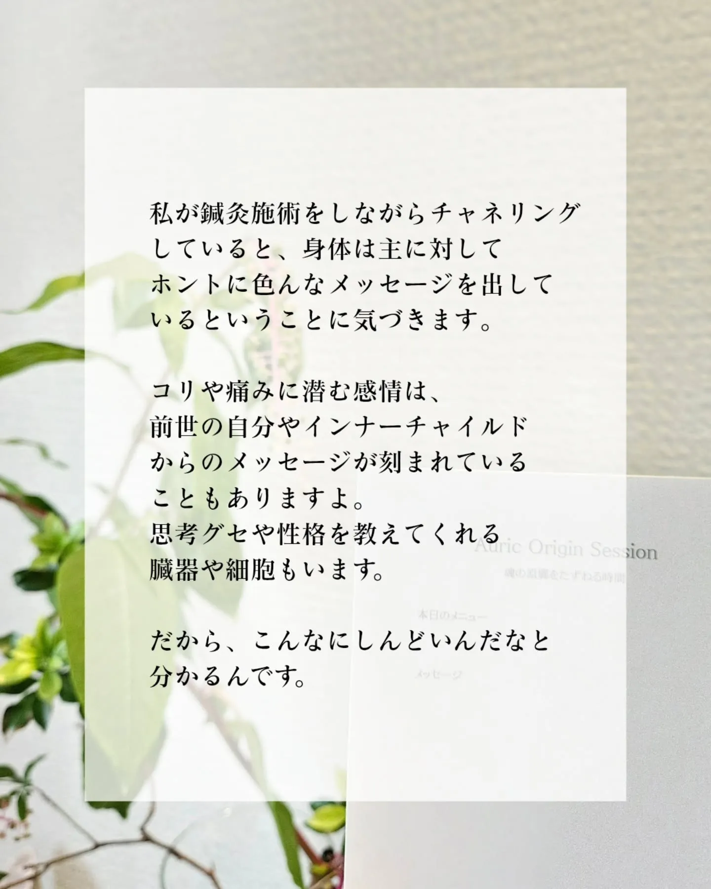 【鍼灸×チャネリングセッションの魅力】